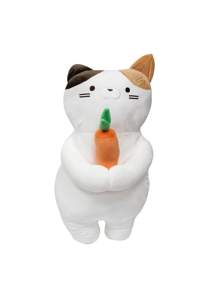 DAISO Eng Hug Pillow - Cat Pose White - Image 1